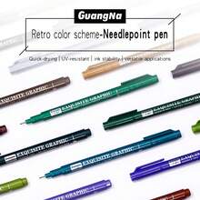 Bộ 12/24 bút vẽ nét mảnh 0.5mm, chống thấm nước, khô nhanh, lý tưởng cho sinh viên mỹ thuật, vẽ truyện tranh, thiết kế, viết chữ tay, thư pháp, độ bão hòa màu cao, chống lem mực, dụng cụ mỹ thuật thiết yếu cho năm học mới. - Bút gel nhiều màu - Xem 3