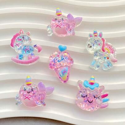 Bộ 5/10/20 chiếc mặt dây chuyền hình kỳ lân nhiều màu sắc, chủ đề động vật sống động - Món quà lý tưởng cho Giáng sinh, Ngày lễ tình nhân, Năm mới.