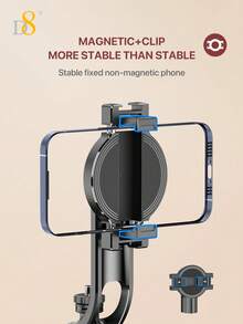 合金金属支架 D8 磁吸式手机自拍杆三脚架 360°旋转 兼容补光灯 1300MM 长智能手机三脚架一体式带集成无线遥控器 便携轻巧可伸缩手机三脚架 兼容 /安卓 妇女节礼物 派对庆典 - 均碼 - 查看 7
