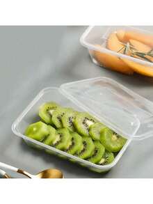 50pcs Plastic Food Storage Containers With Snap Lids - 50ml, Stackable And Microwave , Suitable For Meal Prep And Takeout, Durable Rectangular Bento Boxes For Healthy Eating - Transparent - View 4