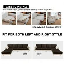 Universal Stretch Sofa Slipcovers For Sectional And L-Shape Couches - Durable And Anti-Slip Sofa Cushion Covers For Chaise Lounges - Multicolor - View 4