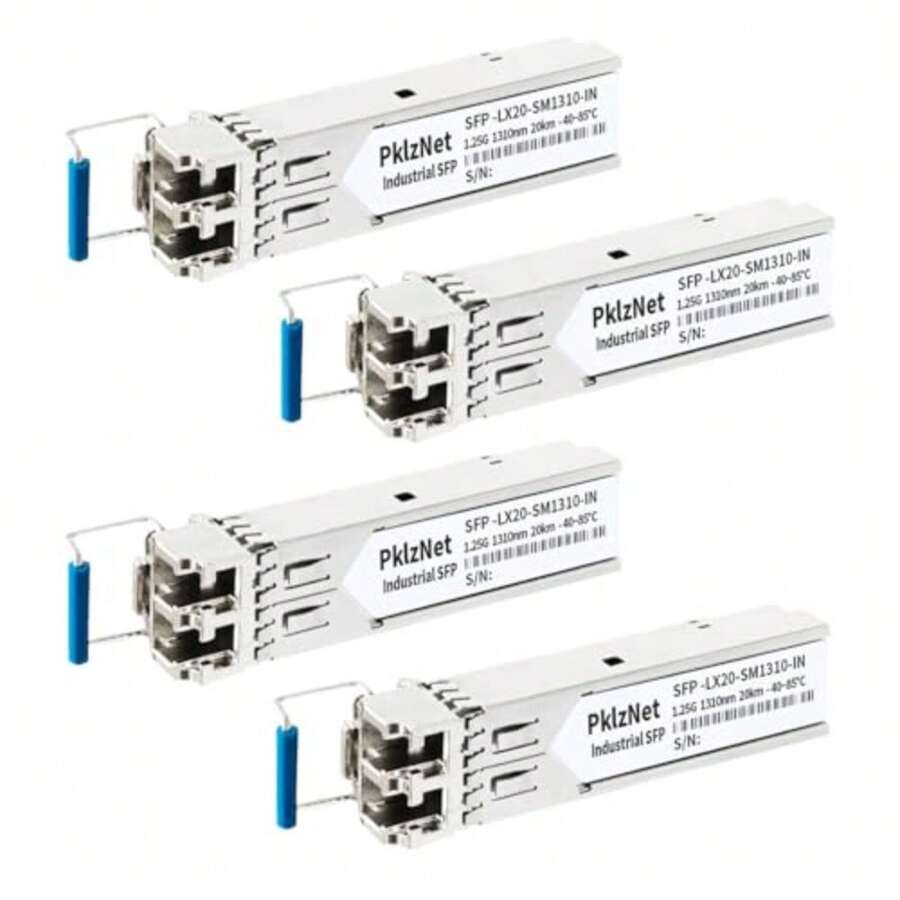 Transceptor de red industrial de 1.25 G SFP de un solo modo de fibra transceptor LX SM1310 nm de 20 km DDM interfaz dúplex LC - como en la foto - Ver 1