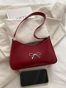 2026 New Elegant Niche Shoulder Bag, Underarm Bag, Fashionable Versatile Commuter Handbag For Women - Red - View 9
