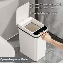 2pcs Non-Contact Automatic Sensor Trash Can, 1.81 Inch Height, Compact Slim Smart Electric Garbage Bin For Bedroom, Office And Kitchen. Sensor Trash Can Suitable For Kitchen, Bathroom, Bedroom, Laundry Room, Office And RV. Plastic Trash Can/Kitchen Trash Can/Office Trash Can/Bathroom Trash Can. Christmas And Halloween Home Decor, No Obstruction Above When In Use. - Multicolor - View 6