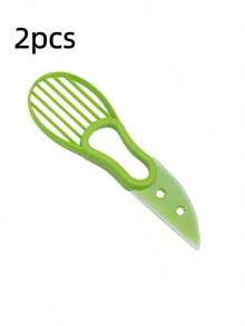 3-In-1 Avocado Slicer Shea Corer Butter Fruit Peeler Cutter Pulp Separator Plastic Knife Kitchen Vegetable Tools Home Accessory - Multicolor - View 10