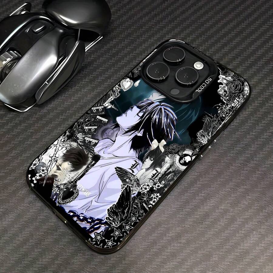 L Lawliet con temática en blanco y negro. Esta elegante funda para teléfono es compatible con Samsung, Apple, VIVO, OPPO, , Transsion, , y Honor. Fabricada en silicona TPU, ofrece protección contra golpes y caídas, además de una sensación superior. Es un regalo ideal para familiares, amigos y seres queridos, y una opción perfecta para San Valentín y Año Nuevo. - Negro - Ver 1
