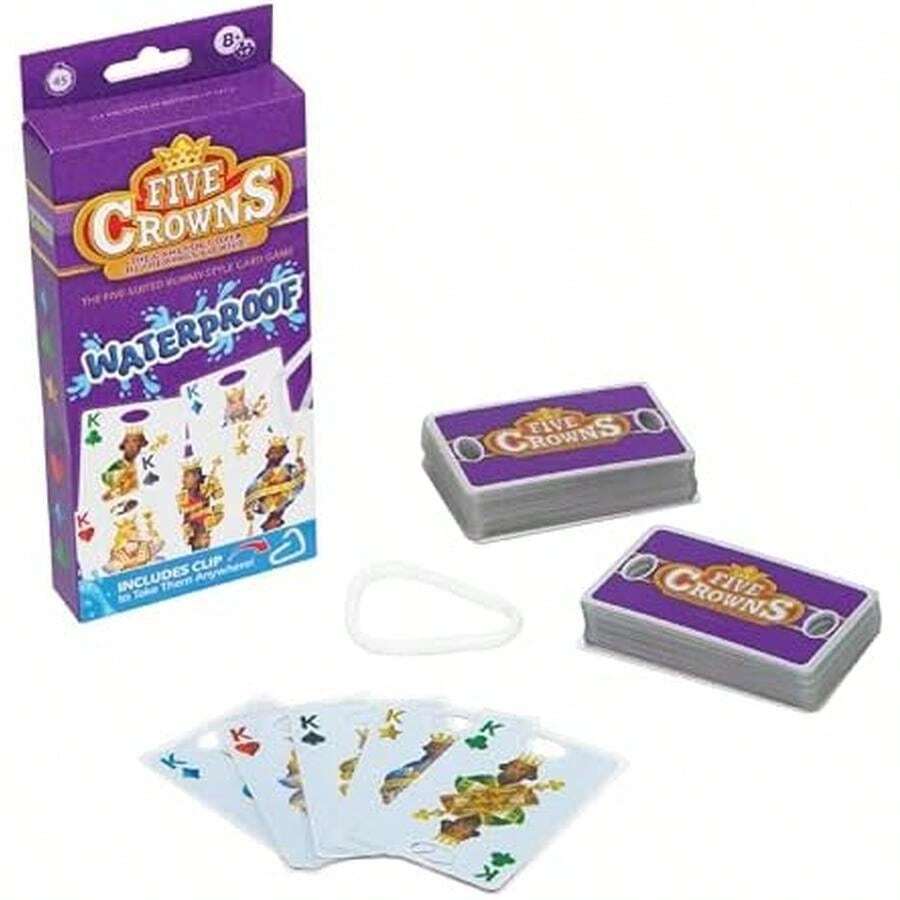 Five Crowns - The Game Isn't Over Until The Kings Go Wild! - 5 Suited Rummy-Style Card Game - For Ages 8+ - 五冠防水 - 查看 1