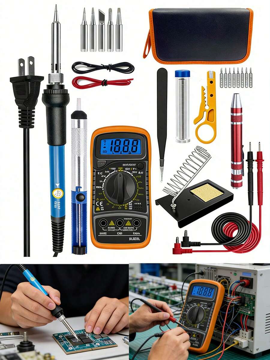 Kit De Soldador Eléctrico De Temperatura Regulable - A - Ver 1