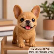 1Set Animal Crochet Kit For Beginners, Beginner Crochet Kit For Adults With Step-By-Step Text Tutorials, Dog DIY Knitting Kit, Cute Funny Home Decorative Ornaments, Birthday Valentine's Day Easter And Christmas Gifts - White French Bulldog - View 6