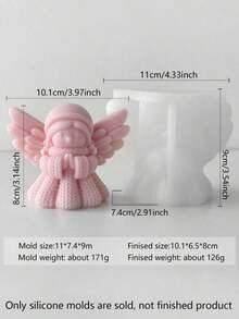 2 Styles Cute Virgin Mary, Heart, Base, Praying Girl Flat Silicone Candle Molds, Easter Decorations, Heat Resistant & Highly Elastic Soft Silicone Molds, Multipurpose - Candle Making, Plaster/Painting, Squeezing Toy/Stress Relief, Photography Backdrop, Home Decor, Holiday Party Gifts, Handmade Crafts, Durable & Easy To Clean, Reusable - 白色 - 查看 7