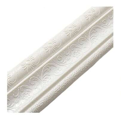 90" X 3" Flexible Foam Self-Adhesive Decorative Strip, 3D Sticky Wall Decoration Molding, DIY Decoration Border For Home/Office/Hotel