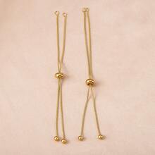 2件套不锈钢手链配件，可调节珠链带吊坠环，DIY珠宝制作组件 - 不銹鋼手鍊 - 查看 8