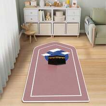 1pc Cute Asymmetrical Shape Plush Carpet, Non-Slip Washable Carpet Suitable For Religious Places And Home Prayer - Cartoon - View 9