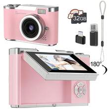 8倍数码变焦数码相机，适合Vlog拍摄，2.4英寸IPS屏幕，可充电，专业摄影相机，适合青少年使用，支持SD卡读卡器和OTG功能，4800万像素，是摄影、摄像和网络摄像头使用的理想之选，是世界杯、情人节、新年、开斋节、生日、派对的完美礼物 - 彩色 - 查看 19