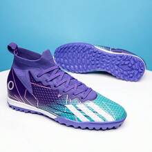 Unisex Football Training Shoes, Suitable For Professional Sports Outdoor Football Shoes, Available In Small And Large Sizes - Purple - View 11