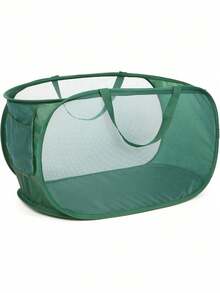 1 pieza Cesta de lavandería plegable de malla de nailon, cesta de almacenamiento de gran capacidad para lavado, cesta de almacenamiento para el baño, disponible en varios colores - Multicolor - Ver 16