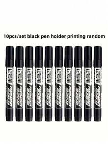 Bộ 20/10/5/2 bút dạ đầu to, mực đen, chống thấm nước, khô nhanh, gốc dầu, dùng cho công trường xây dựng, đánh dấu khi giao hàng. - Tròn - Xem 10