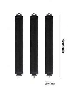 3pcs No-Heat Hair Curler Set, Black, Overnight Curling, Suitable For Long & Medium Hair, Ideal For Salons, Spas, Daily Use, Hair Accessories - Multicolor - View 15