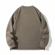 Mubberry Mens Double Side Fleece Jacket Pullover Pockets Warm Sweatshirt Winter Jacket Thermal - 咖啡 - 查看 6