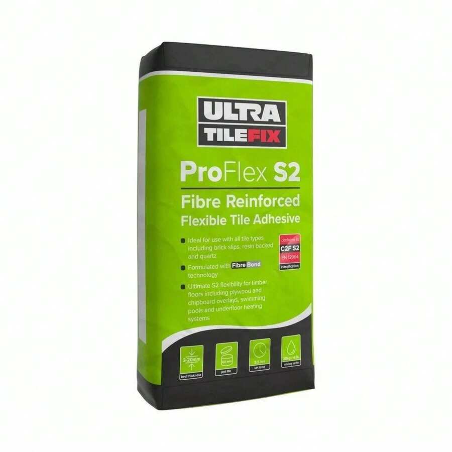 ProFlex S2 - Fibre Reinforced Flexible Tile Adhesive - Grey - A - View 1
