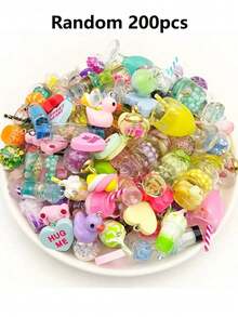 5/30/50/80/100/150/200颗多色亮面玻璃珠 - 透明首饰制作套装 - 可制作独特的项链、手链和耳环，适合DIY爱好者 - 彩色 - 查看 20