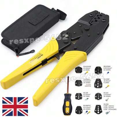 Ratchet Crimper Plier Pliers Cable Wire Electrical Terminals Crimping Tool UK