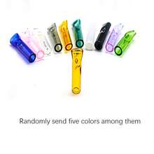 5个彩色玻璃可重复使用香烟过滤嘴，扁平吸嘴方便清洗（颜色随机），带便携容器的吸烟配件 - 透明 - 查看 14