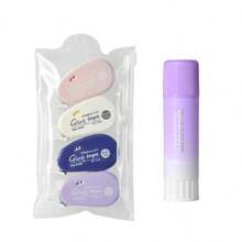 WQN 2pcs 9g Gradient Purple Solid Glue Sticks, 4pcs Attractive Double-Sided Dot Glue, 1pc Cute Cartoon Stickers, Study And Office Supplies Set For Back-To-School Season - Sets - View 9