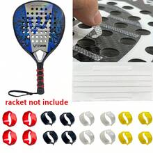 Set de 10 piezas de accesorios para raqueta de tenis, 6 piezas de cinta de agarre de silicona profesional + 4 piezas de reemplazo de agarre de raqueta, Set de entrenamiento de raqueta de tenis - Multicolor - Ver 3