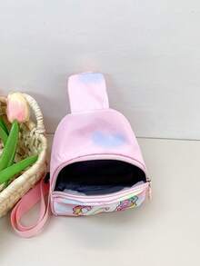 1pc Young Girl's Lightweight Zipper Closure Casual Chest Bag/Waist Bag, Suitable For Daily Use - Chest Bag - View 10