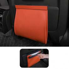 Magnetic Foldable Car Trash Can - Large Capacity, Faux Leather Storage Organizer Box Suitable For Backseat, Multifunctional Car Garbage Bin - A - View 8