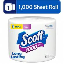1000 Sheets Toilet Paper 1 Roll Long Lasting 1 Ply Strong Absorbent Septic  Bathroom Tissue Household Bath Tissue For Home And Office - 1 - Xem 2