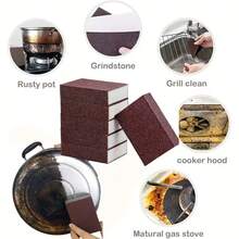 1/3/5/10片装神奇清洁海绵，去污海绵刷，水钻砂清洁刷，是清洁厨房餐具和锅具的理想之选。多功能清洁工具，强力去除污渍和锈迹，适用于清洁炉灶/锅底/厨房瓷砖。 - 金剛砂海綿 - 查看 5