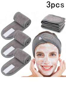 3 chiếc băng đô chăm sóc da mặt SPA điều chỉnh được dành cho nữ, dùng khi tắm, trang điểm, thích hợp để rửa mặt, khăn mềm, có thể dùng làm phụ kiện tóc, băng đô chăm sóc da, làm đẹp, sản phẩm chăm sóc da, SPA, tự chăm sóc, dụng cụ chăm sóc da, chăm sóc da mặt, đồ dùng làm đẹp, da, sữa rửa mặt, chăm sóc da mặt - Nhiều màu - Xem 14