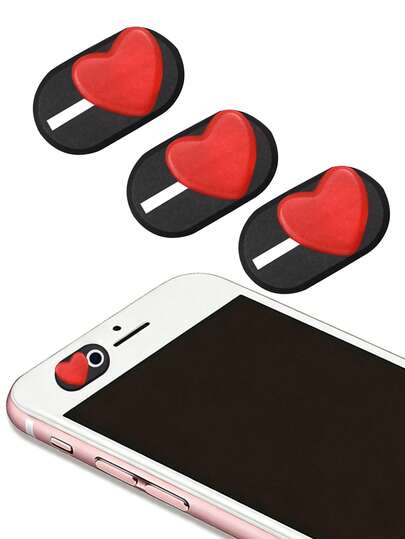 1/2/4片装摄像头镜头隐私盖，摄像头镜头保护滑盖，心形前置摄像头保护盖，适用于手机、电脑、平板电脑