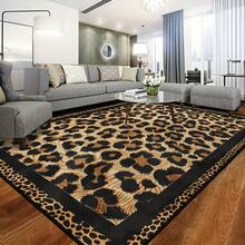 Retro Leopard Print Flannel Carpet, 2D Digital Printing, Non-Slip Rubber Bottom, Multiple Sizes Available. Suitable For All Seasons, Washable, Machine Washable, Comfortable, Unique, Suitable For Him, Her, Family Members, Boyfriend, Girlfriend, Father, Family Members, Mother, Lover, Daughter, Son, Grandfather, Grandmother, Teacher, Doctor, Nurse, Friend, Classmate, Pet. As Birthday Gifts, Household Items, Wedding Items, Souvenirs, Home Decoration, Daily Life, Office Decoration, Birthday, Anniversary, Valentine's Day, Thanksgiving, Graduation Season, Christmas, Halloween, Mother's Day, Father's Day, Wedding, New Year Gift Decoration. Suitable For Shopping Centers, Restaurants, Kitchens, Bathrooms, Living Rooms, Bedrooms, Corridors, Balconies, Outdoor Doors, Door Mats, Entrance Mats, Non-Slip Mats, Offices, Cafes, Piano Room Floor Decoration - Nhiều màu 4 - Xem 2
