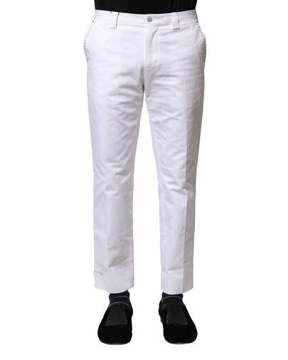 Dolce & Gabbana Casual Cotton Pants Men White Jeans & Pants
