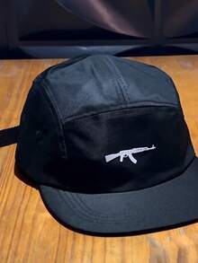 Black Graphite Five Panel Cap On - 黑色AK - 查看 2