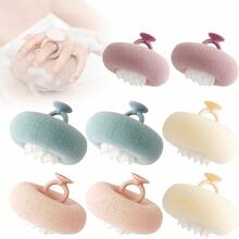 Super Soft Sunflower Suction Cup Bath Ball, Upgrade 2-In-1 Sunflower Bath Ball, Exfoliating Bath Sponge Cleaning Brush With Suction Cup Shower Sponges For Women Men - Multicolor - View 6