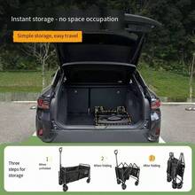 Carro de Camping Plegable para Todo Terreno con Capacidad de 150KG  Carro Portátil de Gran Capacidad para Acampar, Vender y Comprar - B - Ver 10