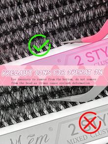 640pcs/Set D Curl Fluffy False Eyelashes, Thick & Voluminous, Multiple Combinations, Length 10-16mm, Natural & Soft. Set Includes Eyelash Glue, Adhesive, Fixing Spray, Tweezers & Brush, Suitable For Sparse Lashes & False Lashes. Suitable For Travel, Daily Wear (Beginner Friendly), Weddings, Dates, Parties, Holidays, Also Great As Christmas/Halloween/Gift Eyelash Set. - 黑色 - 查看 11