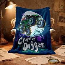 1PC 3D Monster Jam Monster Truck Cartoon Blanket, Edgy Gift For Motorsports Fans, Themed Man Cave Decor, Retro Sci-Fi Party Accent & Race Day Souvenir,Soft Throw Blanket For Home Bedroom Bed Sofa Picnic Travel Office Cover Blanket - nhiều màu 5 - Xem 5