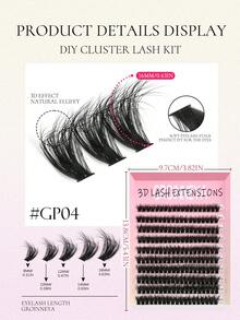 160/180/190/200pcs C Curl Individual Eyelashes DIY Eyelash Extensions Lash Clusters Mix Natural Long False Eyelash Extenstions Curly Lash Makeup - Black - View 7