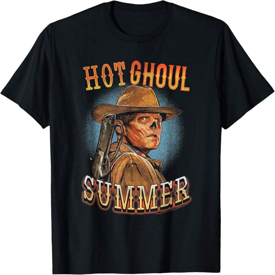 Fallout Hot Ghoul Summer Wild West Spooky Gamer TV Show T-Shirt - Black - View 1
