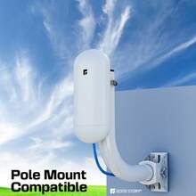 Puente Inalámbrico 2KM 5.8G Punto a Punto CPE para Exteriores CPE Puente WiFi de Largo Alcance para PtP/PtMP con Antena de Alta Ganancia 12DBi Adaptador PoE Puerto Ethernet RJ45 Pack de 2 - blanco - Ver 8