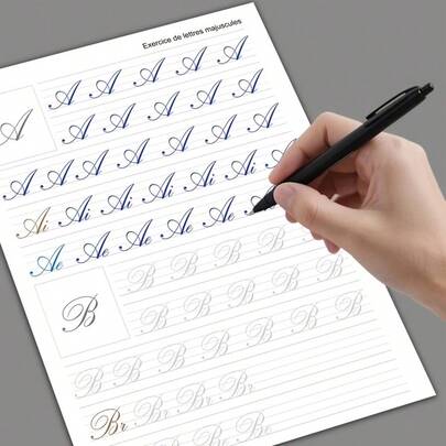 French Cursive Workbook For Beginners: 2026 Calligraphy Practice Book For Adults & Teens - Learn Beautiful Penmanship With 32 Pages Of Tracing Exercises (Letters, Words, Sentences)