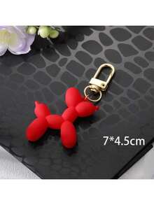 1/5 piezas Llavero de perro globo de dibujos animados - Lindo colgante de animal, decoración de mosquetón, llavero de mujer, adecuado para mochila, coche, regalo del Día de San Valentín - Multicolor - Ver 3