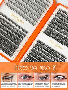 640PCS(20D+30D+40D+50D) DIY Eyelash Extension Kit - Includes False Lashes, Glue, Remover, Tweezers & Brush, Professional & Beginner Friendly, Easy Home Use,Eyelash Starter Kit For Beginners: All-In-One Set With Lashes, Adhesive, Remover & Tools To Apply Easily At Home Like A Pro - Multicolor - View 4