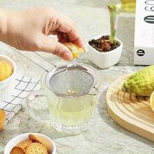 Stainless Steel Fine Mesh Tea Strainer With Handle - Japanese Style Matcha Powder Sifter - Silver - View 6