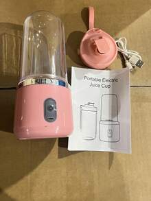 2合1便攜式果汁機與攪拌機，USB充電，6葉雙杯設計，適合製作果昔、奶昔與冷飲，適用於旅行、辦公室及居家日常使用，16.91oz容量，附實心塑料底座廚房小家電 - 彩色 - 查看 15